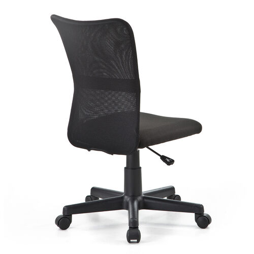 オフィスチェア 事務椅子 メッシュ コンパクト ミドルバック ブラック