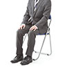 パイプ椅子 折りたたみイス スチールフレーム 3脚セット ブルー 選挙 選挙事務所 投開票所 選挙グッズ