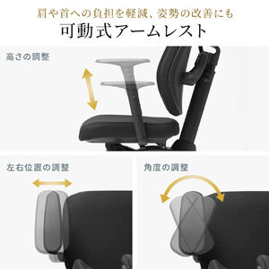 体圧分散チェア ダブルバックチェア シンクロロッキング 変則2D