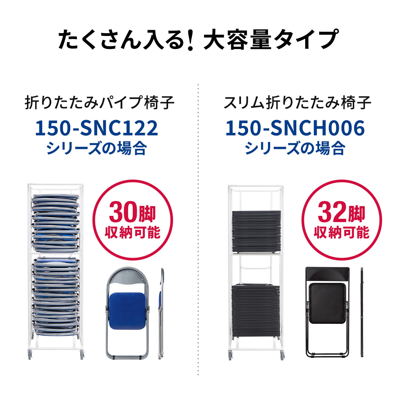 運賃見積り)(直送品)TOKIO パイプ椅子 シリンダ機能付 スチールメッキ