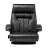 【家具セール】座椅子 本革 ハイバック レバー式リクライニング 無段階調節 360°回転 コイルスプリング 肘掛 ヘッドレスト