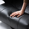 【クリアランスセール】座椅子 本革 ハイバック レバー式リクライニング 無段階調節 360°回転 コイルスプリング 肘掛 ヘッドレスト