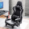 ゲーミング座椅子 ゲーミングチェア キャスター リクライニング 腰痛対策 レバー式 稼働式アームレスト グレー 150-SNCF031GY