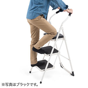 踏み台 折りたたみ 3段 クッション付 滑り止め付 耐荷重100kg