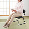 座敷椅子（高座椅子・和室・腰痛対策・スタッキング可能・4脚セット・ブラック）