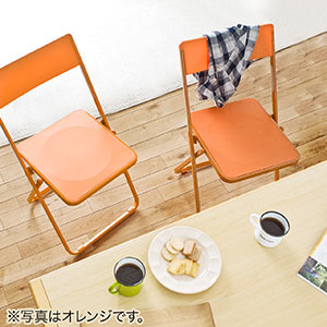 SUNDSÖ スンドソー 折りたたみチェア, ブライトオレンジ 屋外用