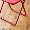 【初夏の処分市】折りたたみ椅子（おしゃれ・フォールディングチェア・スタッキング可能・SLIM・4脚セット・オレンジ）