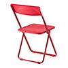 【売り尽くし決算セール】折りたたみ椅子（おしゃれ・フォールディングチェア・スタッキング可能・SLIM・4脚セット・レッド）