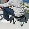 低作業椅子（草むしり 椅子・自転車・バイクメンテナンス・耐荷重100kg・ブラック）