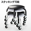 低作業椅子（草むしり 椅子・自転車・バイクメンテナンス・耐荷重100kg・ブラック） 150-SNCH011BK