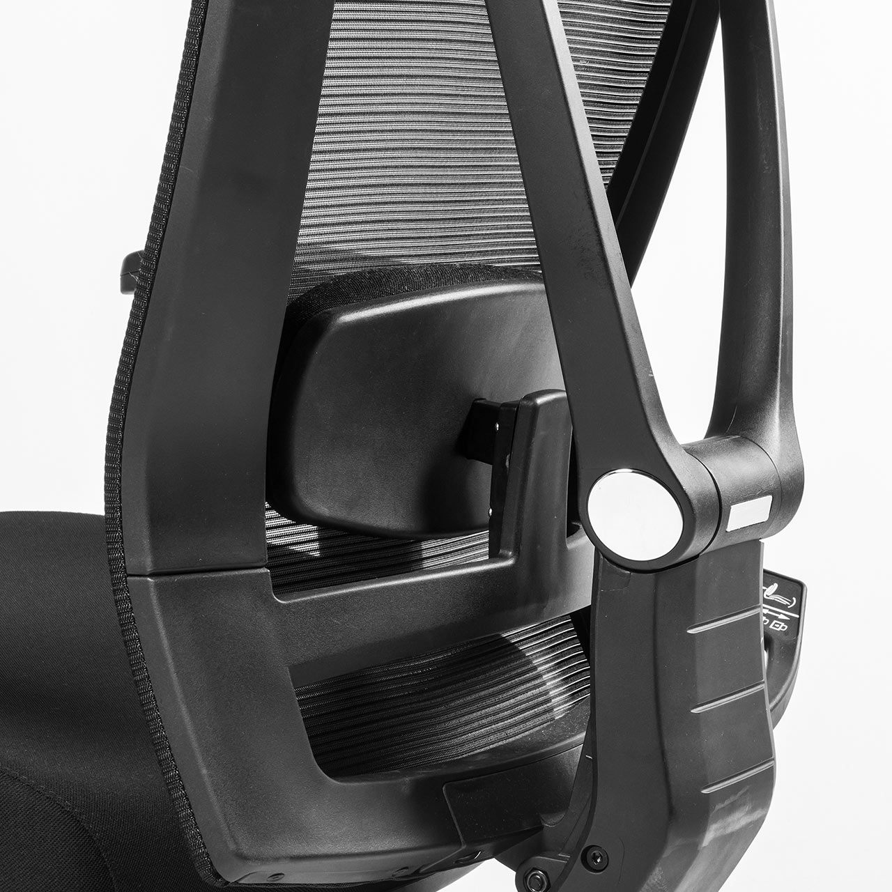 オフィスチェア メッシュ ハイバック シンクロロッキング ランバーサポート ヘッドレスト リクライニング 3Dアームレスト ブラック 150-SNCM010