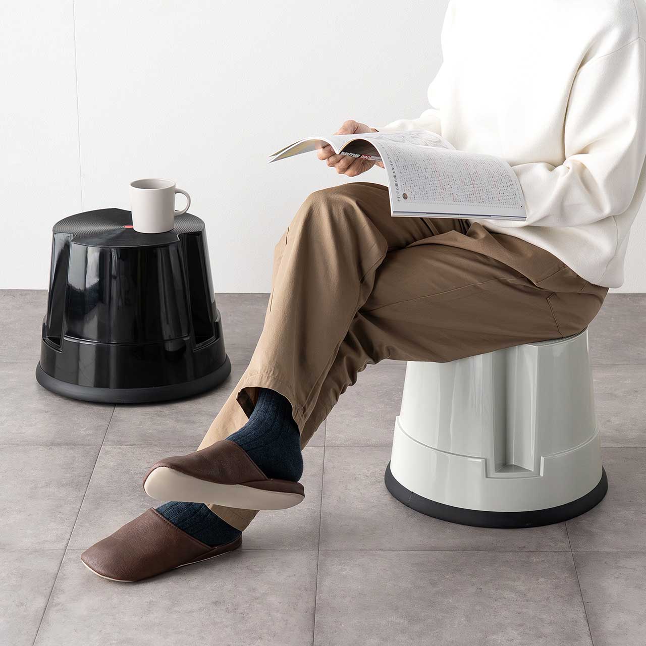 �X�e�b�v�X�c�[�� ���ݑ� �L���X�^�[�t�� �X�g�b�p�[�@�\�t�� ����30cm 1�i�^�C�v �X�^�b�L���O�\ �ω׏d150kg ���ϋv �O���[