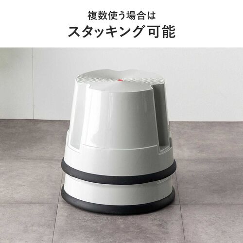 �X�e�b�v�X�c�[�� ���ݑ� �L���X�^�[�t�� �X�g�b�p�[�@�\�t�� ����30cm 1�i�^�C�v �X�^�b�L���O�\ �ω׏d150kg ���ϋv �O���[