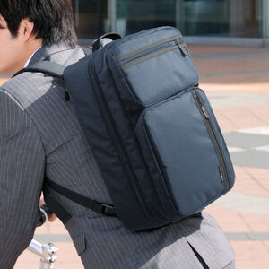ビジネスバッグ メンズ 3WAY 大容量 ビジネスリュック A4 手提げ ショルダー 出張 通勤 営業バッグ  パソコンバッグ ノートPC 15.6インチワイド バックパック ネイビー