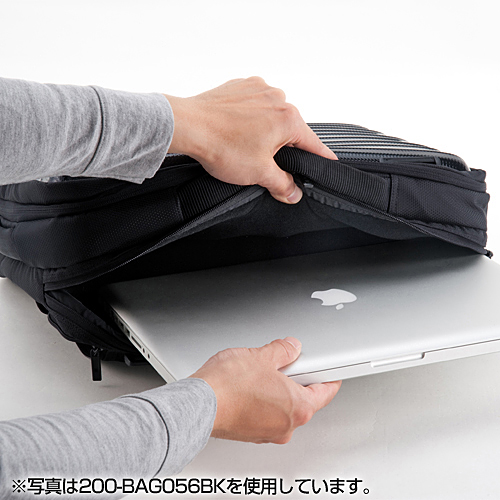 3WAYハードシェルバッグ（iPad・タブレット収納対応・ブラウン） 200-BAG056BR