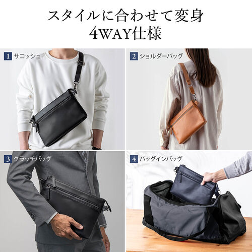 �T�R�b�V�� �{�v 4WAY �V�����_�[�o�b�O ���^ iPad 11�C���`�Ή� �N���b�`�o�b�O ���|�� �o�b�O �X�}�z�|�[�` �����Y �l�C�r�[