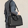 日本製ビジネスバッグ（豊岡縫製・国産素材鎧布使用・2WAY・高強度ナイロン使用・ブラック）