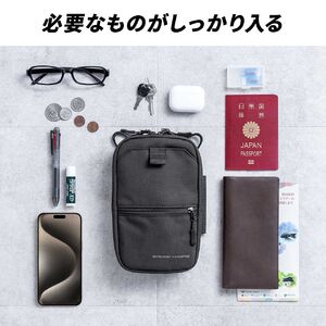スマホポーチ ベルトポーチ ショルダーポーチ カラビナ 小物