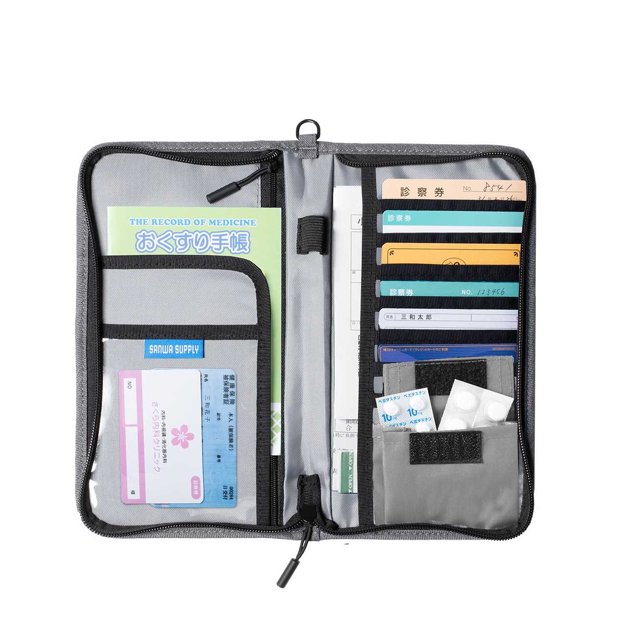 パスポートケース スキミング防止 トラベルオーガナイザー 13ポケット