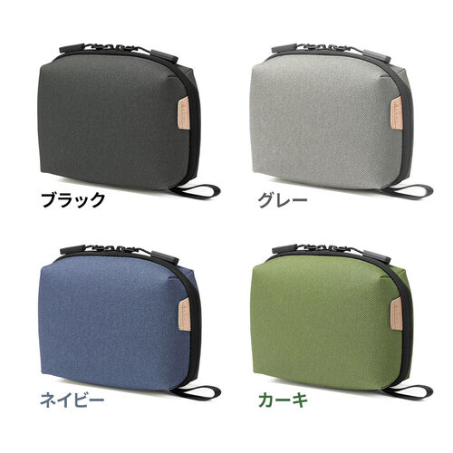 【美品】ピークテザイン ウォッシュポーチ  ブラック グレー ガジェット ケース 美品】ピークテザイン ウォッシュポーチ ブラック グレー