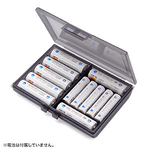 電池ケース（単3・単4電池・各最大10本収納）200-BT005BKの販売商品