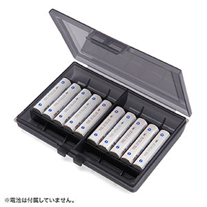 電池ケース（単3・単4電池・各最大10本収納）200-BT005BKの販売商品