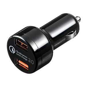 Quick Charge 3.0対応カーチャージャー USB A×2 Android