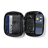 スマートキーケース スマートキー2個収納 カード2枚収納 防水 防塵 止水ファスナー 外側ポケット付き キーリング付属 ネイビー