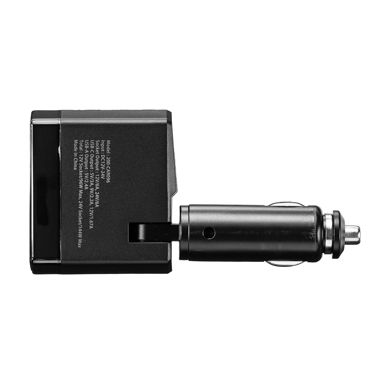 カーチャージャー ソケット付き 車載充電器 USB PD20W Type-A Type-C 角度調整 200-CAR096