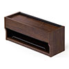 【家具セール】ケーブルボックス タップボックス 木製 小型 ケーブル収納 タップ収納 スマホスタンド ダークブラウン