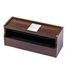 【家具セール】ケーブルボックス タップボックス 木製 小型 ケーブル収納 タップ収納 スマホスタンド ダークブラウン
