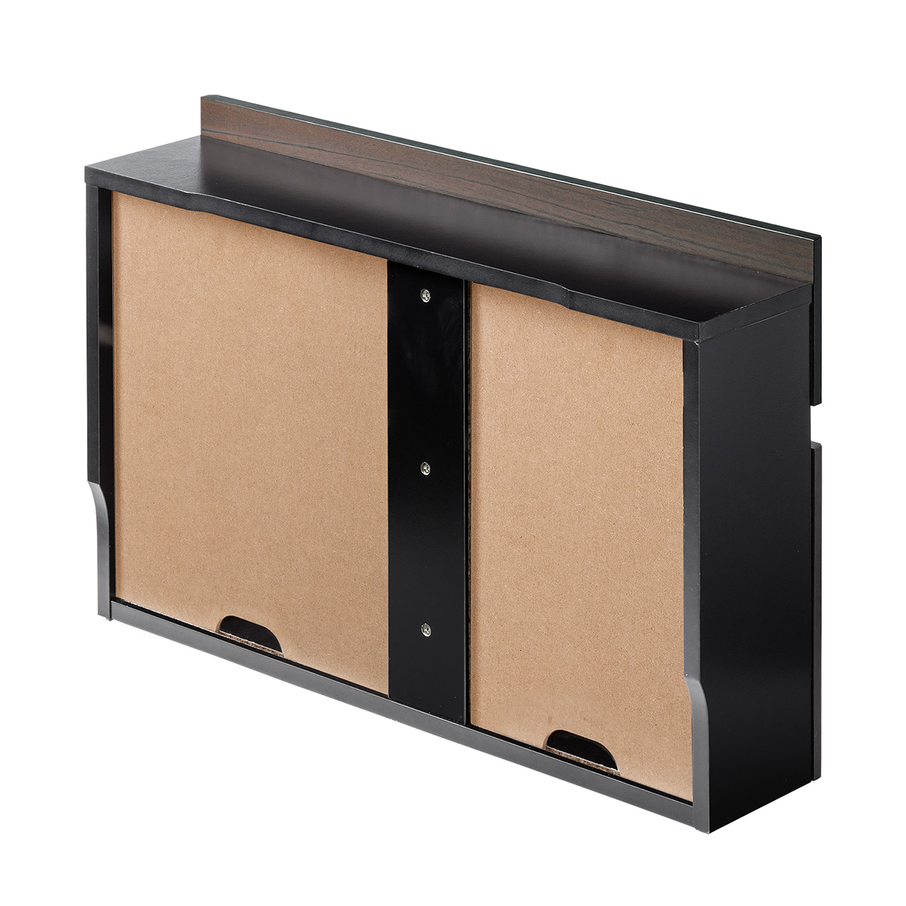 ルーター収納ボックス ケーブルボックス コンセント収納ボックス 配線隠し 配線整理 木製 スリム 壁面収納 幅65cm ダークブラウン 200-CB041DBRM