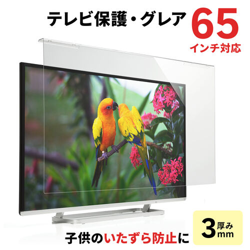 【ビジネス応援セール】液晶テレビ保護パネル（65インチ・保護フィルム） 200-CRT024