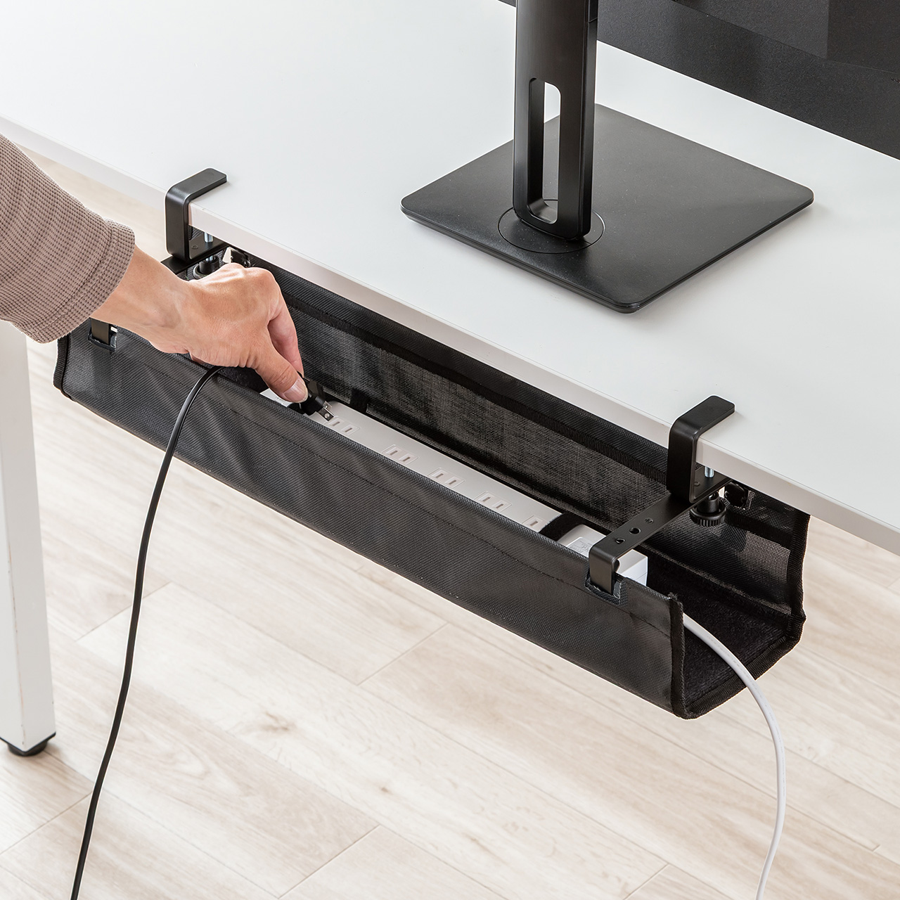 �P�[�u���g���[ ��60cm �N�����v�Œ� ��R���b�V���^�C�v �P�[�u���I�[�K�i�C�U�[ �P�[�u�����[ �z���� �P�[�u������ �z������ �d���^�b�v �u���b�N