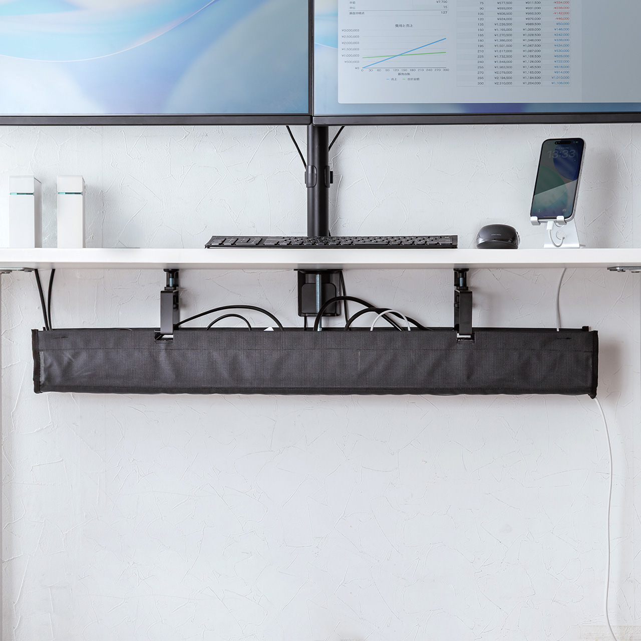 �P�[�u���g���[ ��90cm �N�����v�Œ� ��R���b�V���^�C�v �P�[�u���I�[�K�i�C�U�[ �P�[�u�����[ �z���� �P�[�u������ �z������ �d���^�b�v �u���b�N