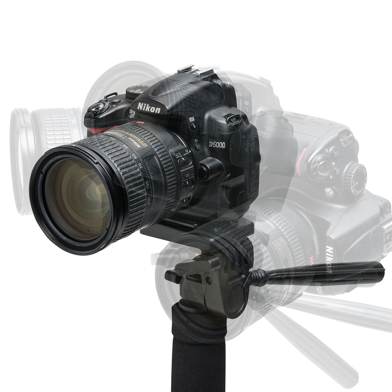 カメラ一脚 自由雲台つき 4段伸縮 レバーロック式 200-DGCAM016