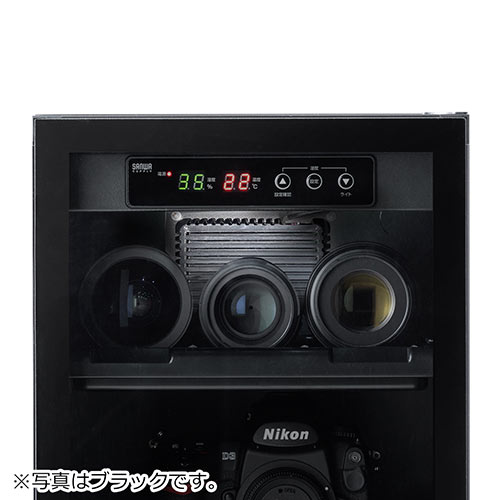 防湿庫 容量40L 木目調ブラウン 除湿庫 カメラ レンズ 収納 カビ防止 ドライボックス 200-DGDRY002BR