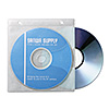 CD・DVD用不織布ケース（リング穴・両面収納・ホワイト）