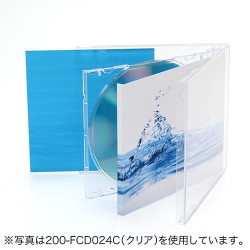 CD・DVDケース（ホワイト・10mmプラケース・100枚セット）200-FCD024 