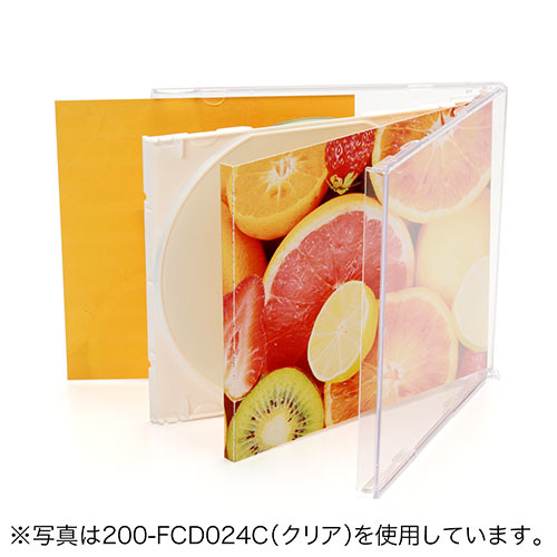 CD・DVDケース（ホワイト・10mmプラケース・200枚セット） 200-FCD024-200W