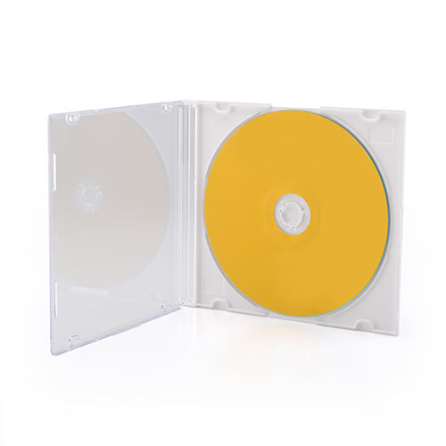 スーパースリムDVD・CD・ブルーレイケース（プラケース・ホワイト・薄型5.2mm・100枚） 200-FCD031-100W