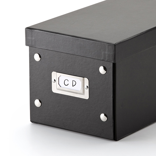 組立CD収納ボックス（30枚まで収納・ブラック） 200-FCD036BK