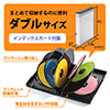 DVDトールケース（12枚収納・ブラック・ダブルサイズ・40枚セット） 200-FCD058BK-40