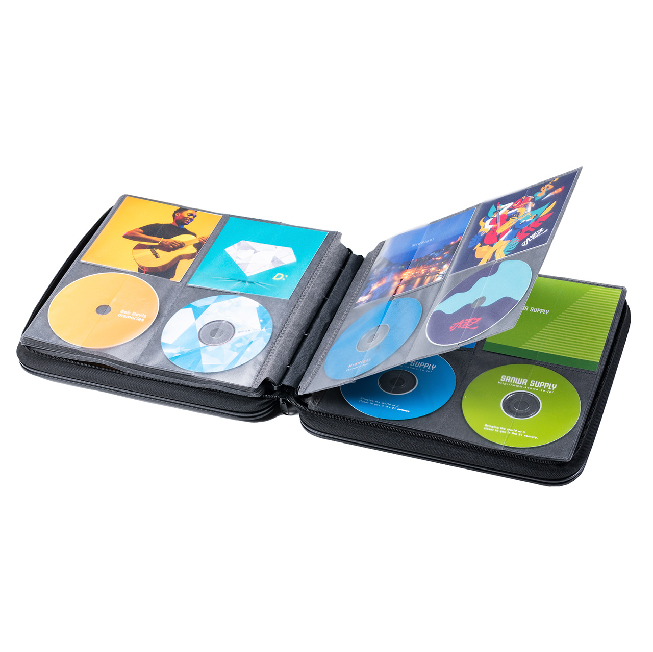 ブルーレイ CD DVDケース 大容量 208枚収納 CDジャケット収納対応