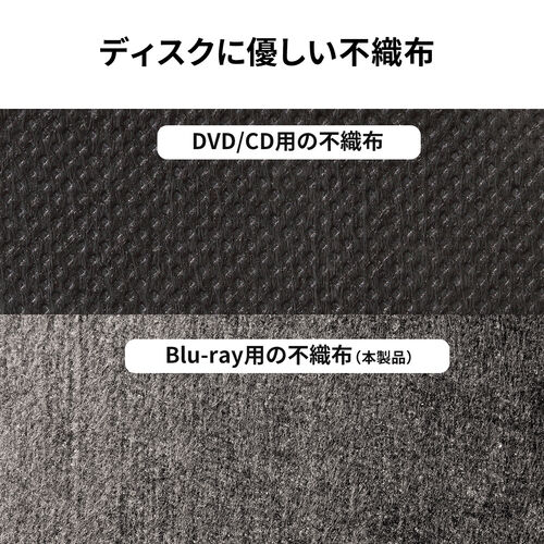 ブルーレイ CD DVDケース 大容量 208枚収納 CDジャケット収納対応 セミハード 取っ手付き ファスナータイプ ブラック 200-FCD072