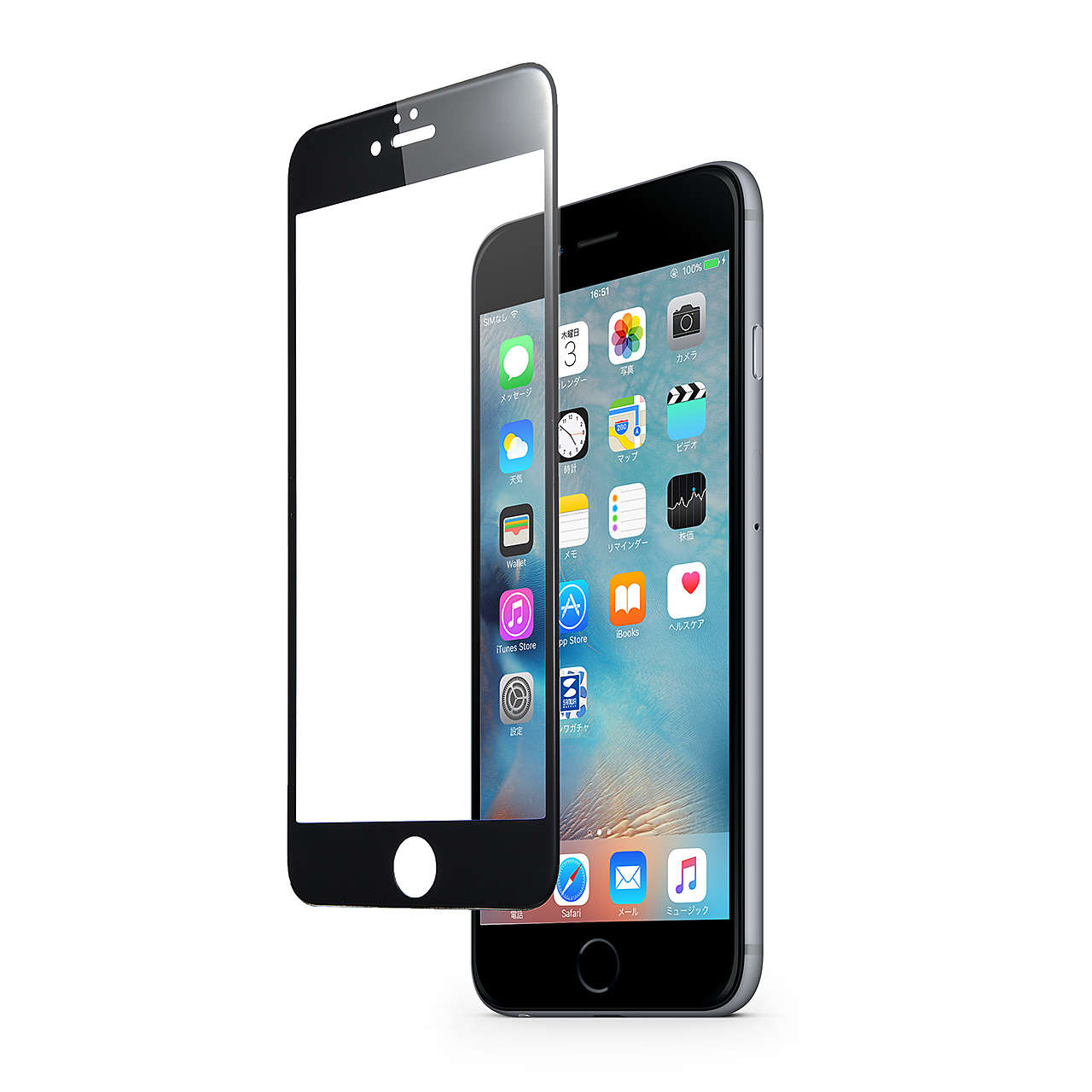 iPhone 6s PlusE6 Plusptی십KXtB(ɎqE3D TouchETouch IDΉEdx9HEEh`EubNj 200-LCD027BK
