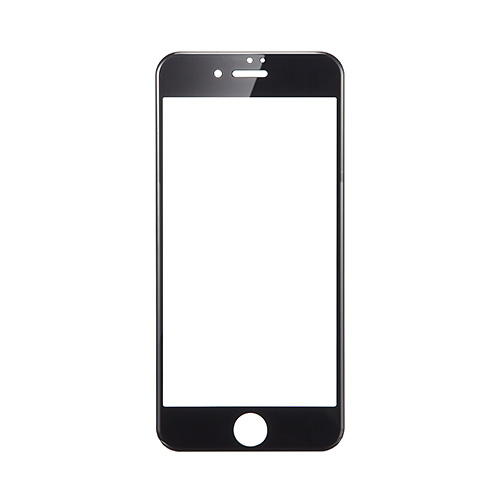 iPhone 8/7液晶保護強化ガラスフィルム(旭硝子製・3D Touch・Touch ID・インカメラ撮影対応・硬度9H・ラウンド形状・ブラック） 200-LCD041BK