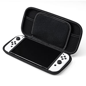 Nintendo Switch 有機ELモデル専用 セミハードケース ガラスフィルム クリーニングクロス付き 200-NSW012BKの販売商品 |  通販ならサンワダイレクト