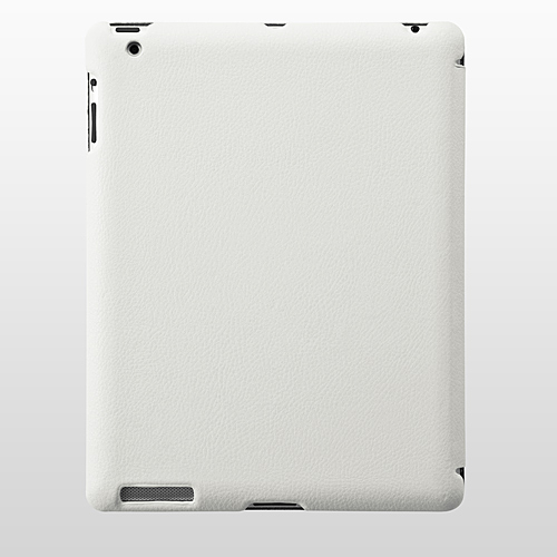 iPad第4世代レザーケース（フラップ付き・ホワイト） 200-PDA086W
