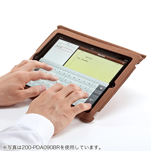 iPadP[Xi܂莆X^hEiPad4ΉEubNj 200-PDA090BK